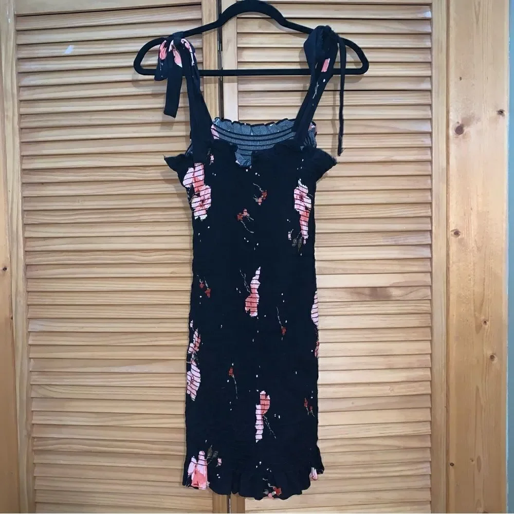 Free People black floral Dress Small - Picture 5 of 5